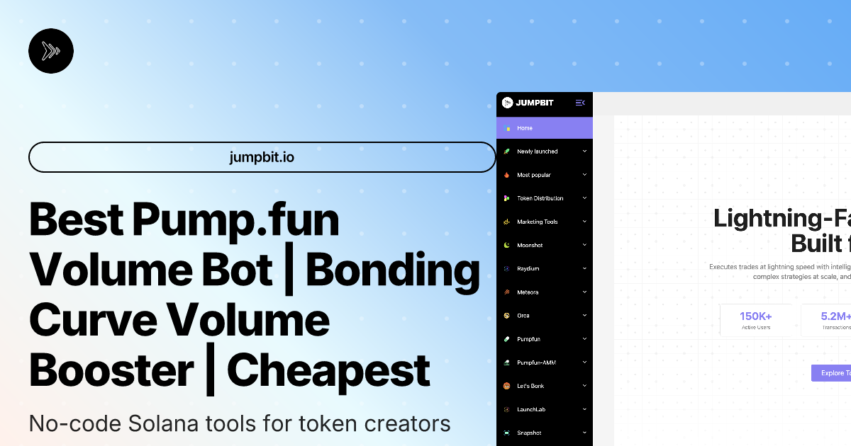Best Pump.fun Volume Bot | Bonding Curve Volume Booster | Cheapest