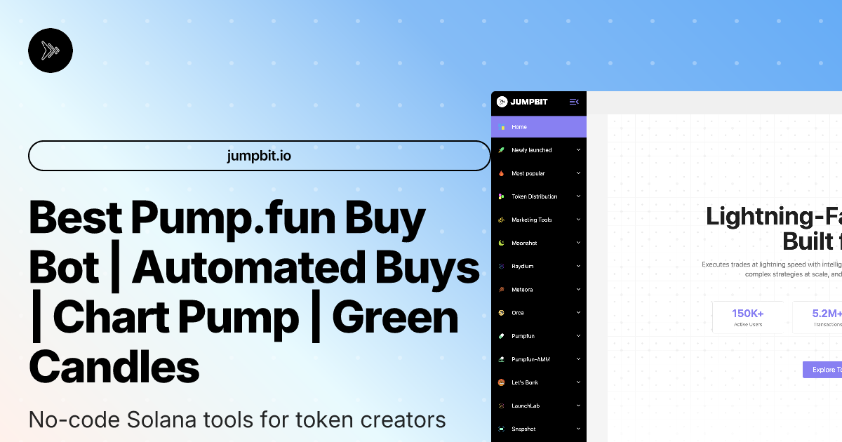 Best Pump.fun Buy Bot | Automated Buys | Chart Pump | Green Candles