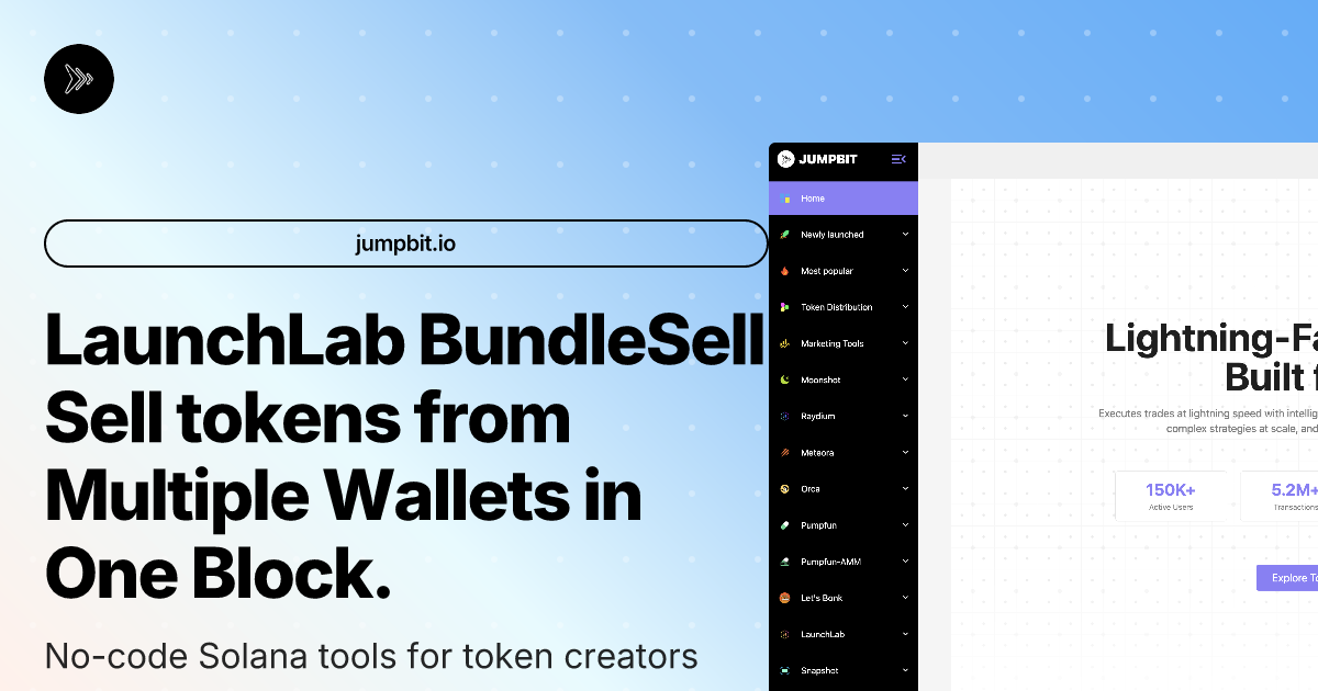 LaunchLab BundleSell - Sell tokens from Multiple Wallets in One Block.