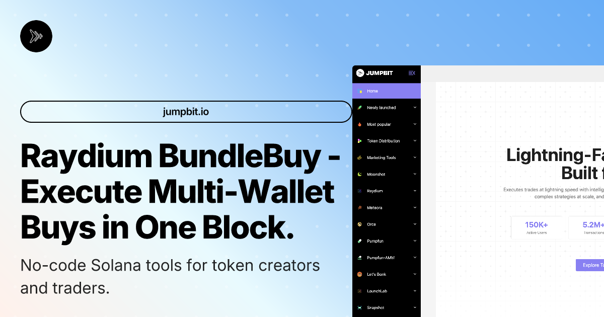 Raydium BundleBuy - Execute Multi-Wallet Buys in One Block.