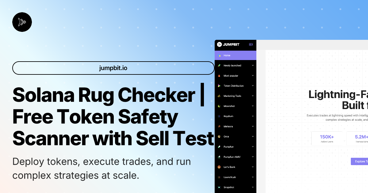 Solana Rug Checker | Free Token Safety Scanner with Sell Test