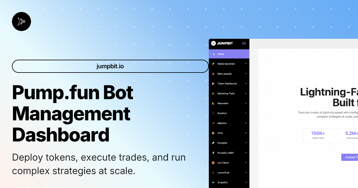 Pump.fun Bot Management Dashboard