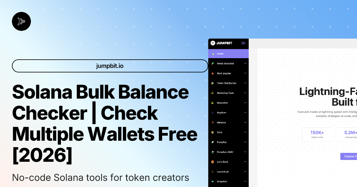 Solana Bulk Balance Checker | Check Multiple Wallets Free [2026]