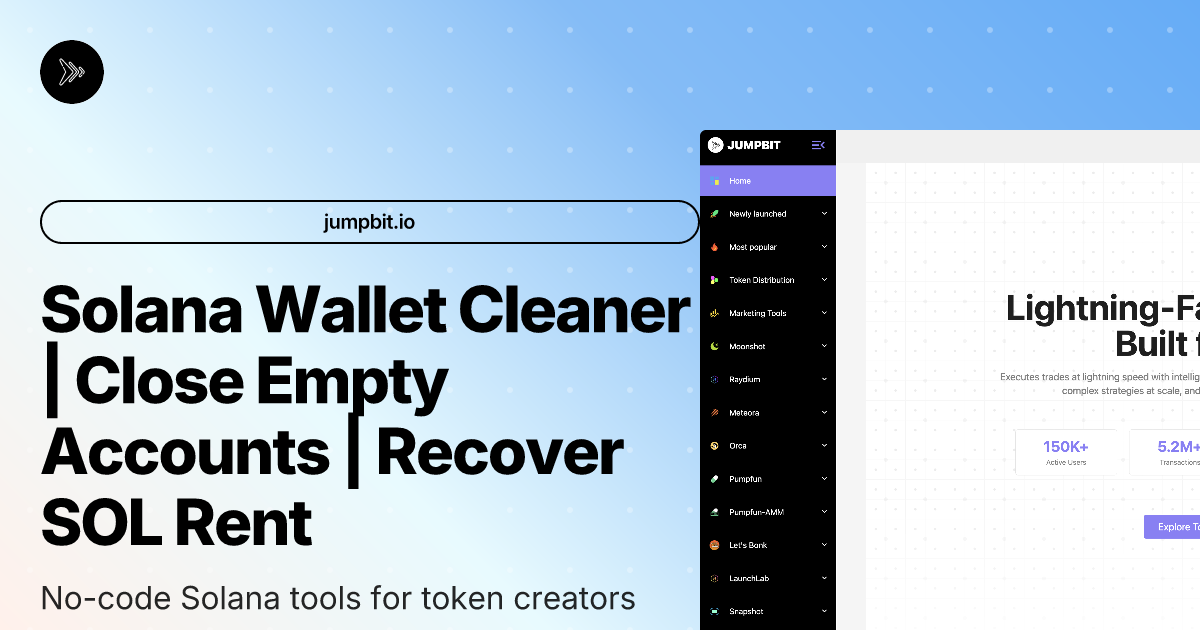 Solana Wallet Cleaner | Close Empty Accounts | Recover SOL Rent